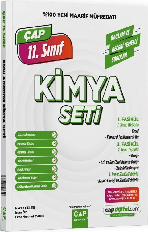 Çap Yayınları 11. Sınıf Kimya Maarif Model Set 2027