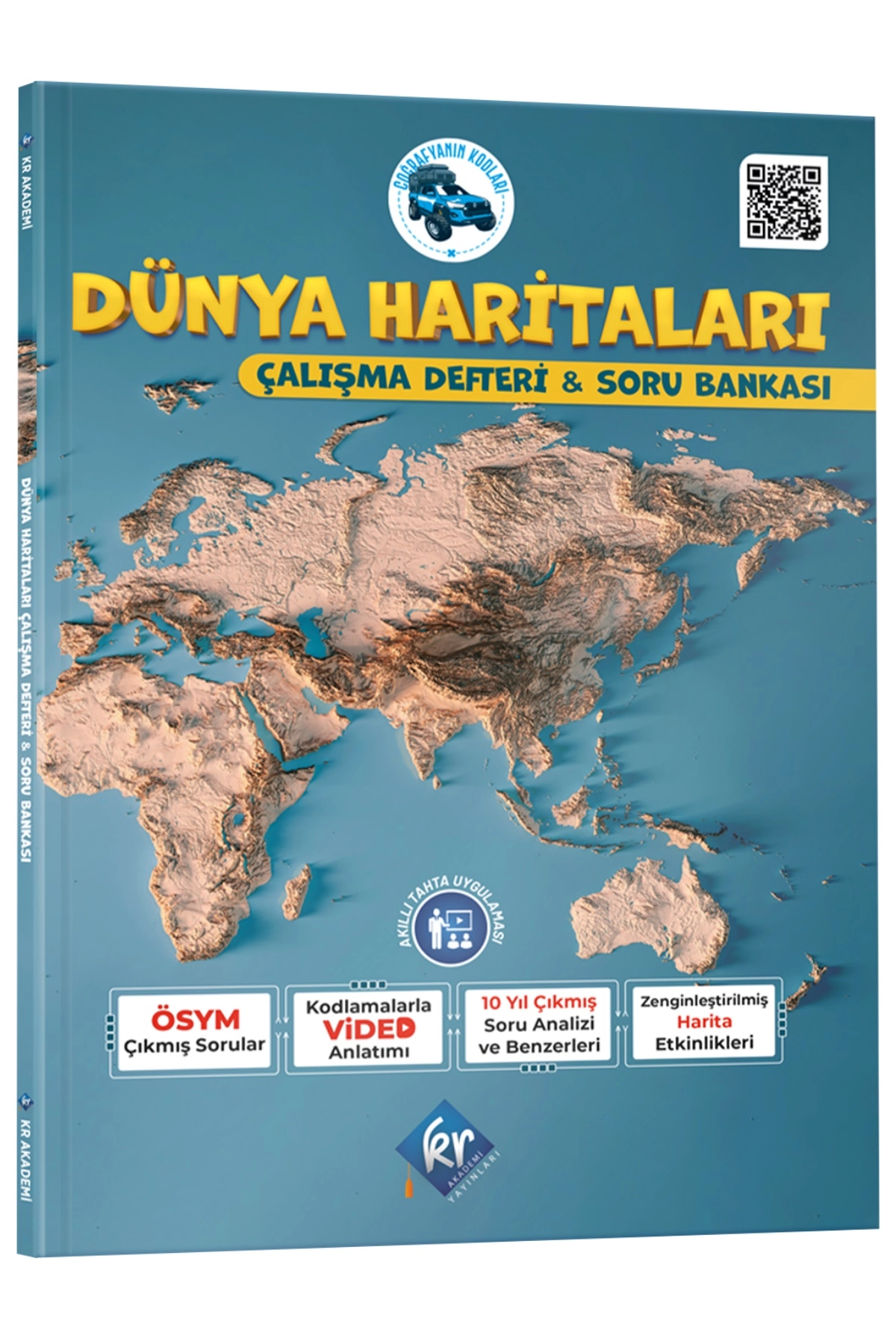 KR AKADEMİ Coğrafyanın Kodları Dünya Haritaları Çalışma Defteri ve Soru Bankası