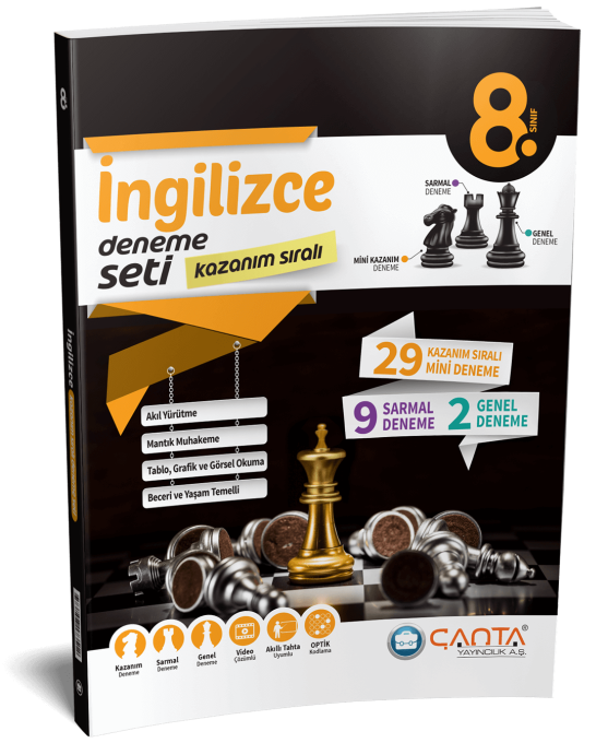 ÇANTA 8. Sınıf İngilizce Kazanım Sıralı  Deneme Seti