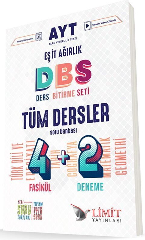 Limit Ayt Tüm Dersler 4+2 Soru Bankası (Eşit Ağırlık)