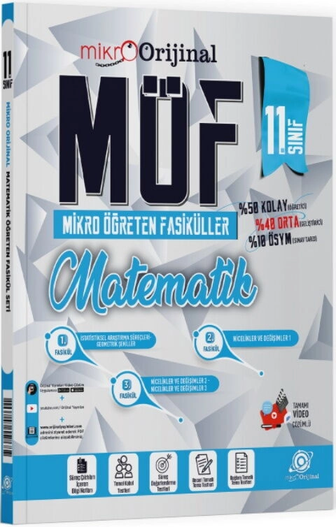 Orijinal Yayınları 11. Sınıf Matematik ODF Maarif Orijinal Ders Föyleri 2027