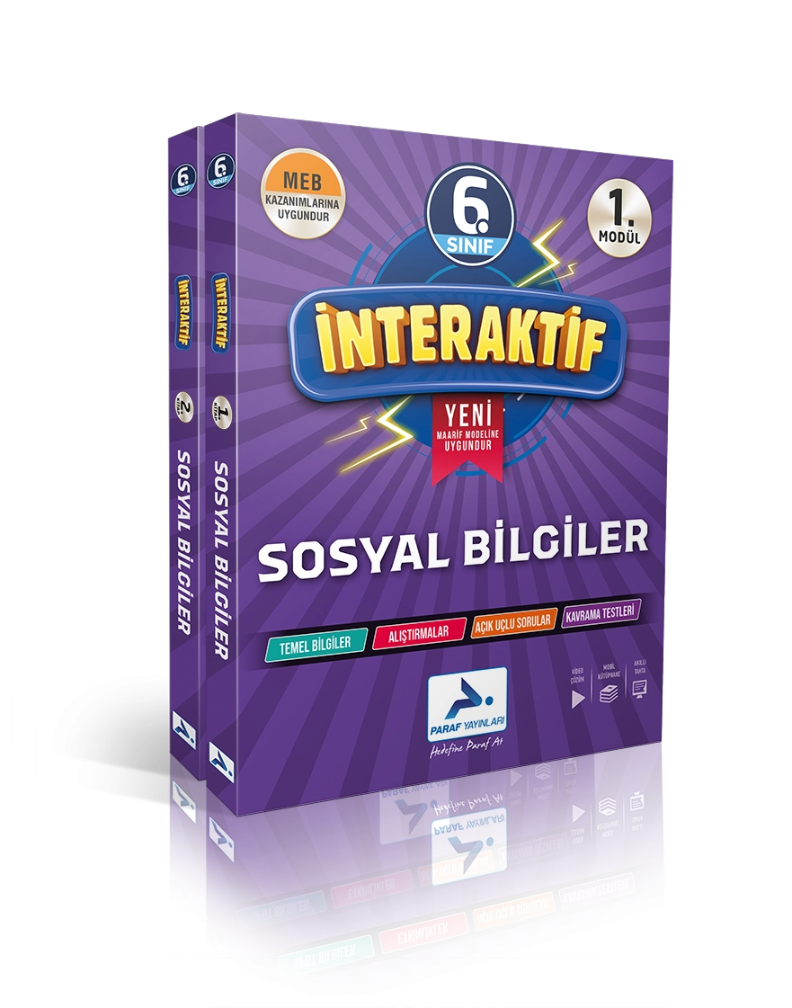 PARAF 6. Sınıf İnteraktif Sosyal Bilgiler Soru Kütüphanesi 2025-26 YENİ MÜFREDAT