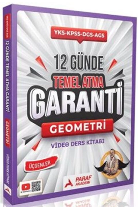 Paraf TYT AYT KPSS DGS ALES 12 Günde Temel Atma Garanti Geometri Video Ders Kitabı