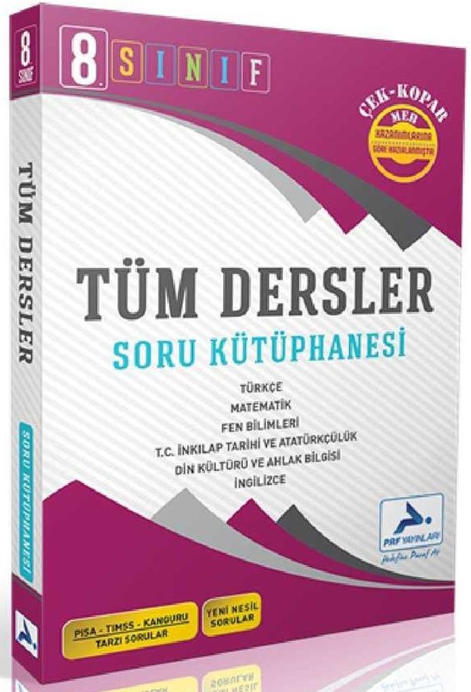 Paraf 8.Sınıf Tüm Dersler Soru Kütüphanesi