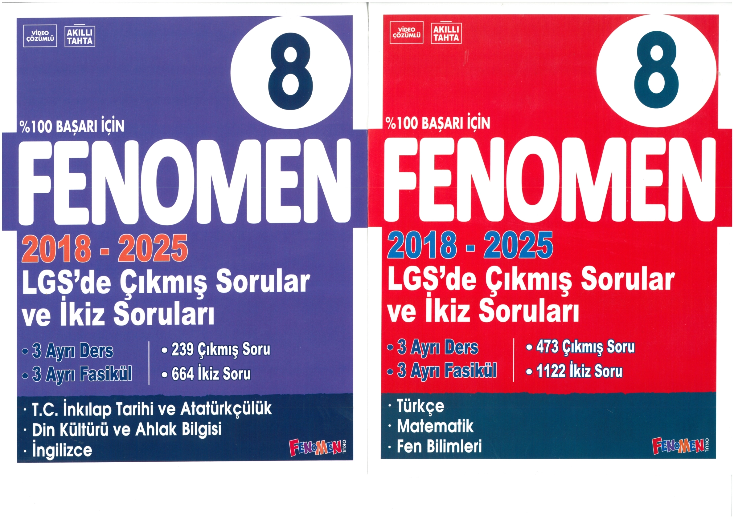 Fenomen 8 Lgs Çıkmış Sorular Ve İkiz Soruları Seti (6 Kitap) (2018-2025) (İadesizdir)