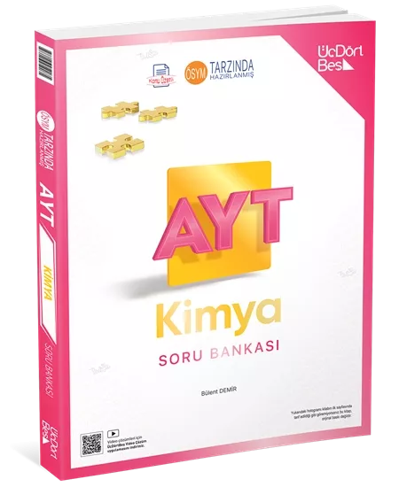ÜçDörtBeş Yayınları AYT Kimya Soru Bankası GÜNCEL BASKI 