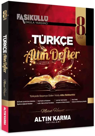 Altın Karma 8.Sınıf Türkçe Altın Defter (MESUT HAYAT) 2025-26