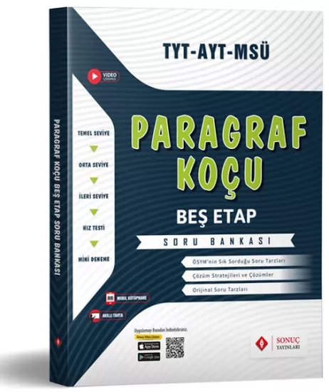 Sonuç Yayınları Paragraf Koçu Beş Etap Soru Bankası