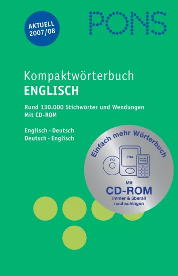 PONS Kompaktwörterbuch Englisch Deutsch-Deutsch-Englisch