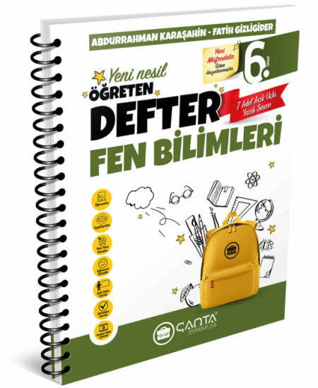 ÇANTA 6. Sınıf Fen Bilimleri Öğreten Defter 2025-26 YENİ MÜFREDAT