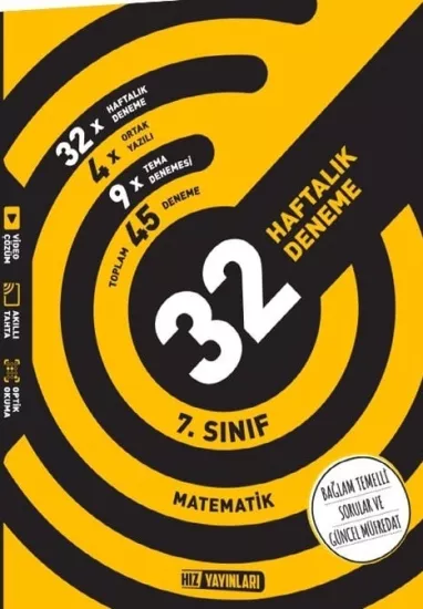 HIZ 7.SINIF MATEMATİK 32 HAFTALIK KAZANIM DENEMELERİ 2027
