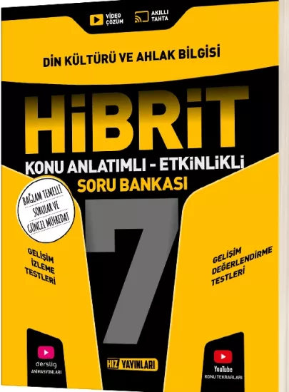 HIZ YAYINLARI 7. SINIF HİBRİT DİN KONU ANLATIMLI  ETKİNLİKLİ  SORU BANKASI