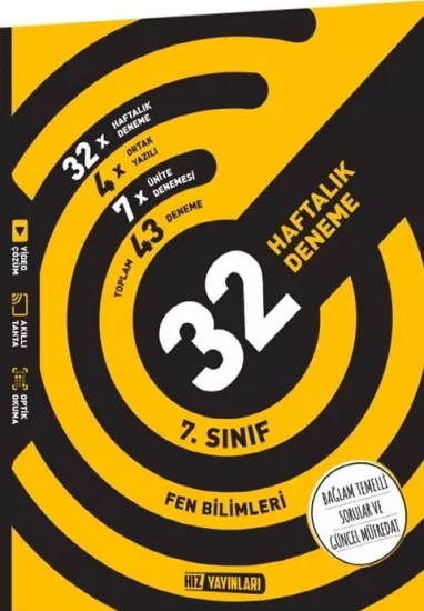  HIZ 7.SINIF FEN BİLİMLERİ 32 HAFTALIK KAZANIM DENEMELERİ 2027