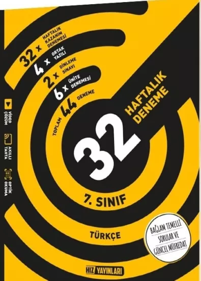 HIZ  7.SINIF TÜRKÇE 32 HAFTALIK KAZANIM DENEMELERİ 2027