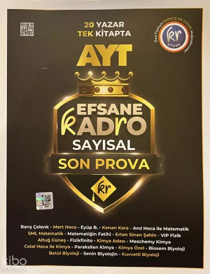 KR Akademi AYT Efsane Kadro Sayısal Son Prova