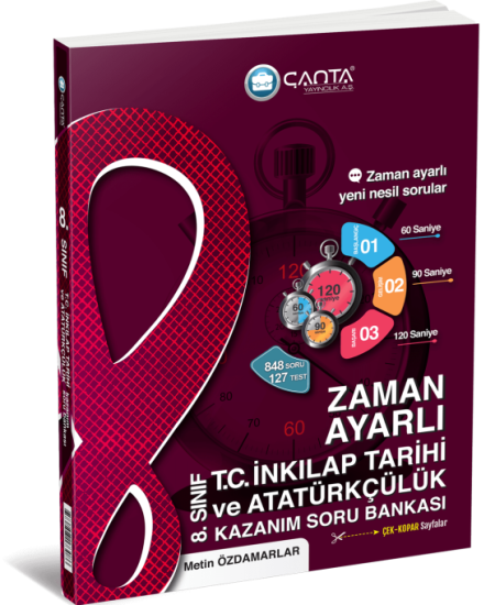 ÇANTA 8. Sınıf T.C. İnkılap Tarihi ve Atatürkçülük Zaman Ayarlı Kazanım Soru Bankası