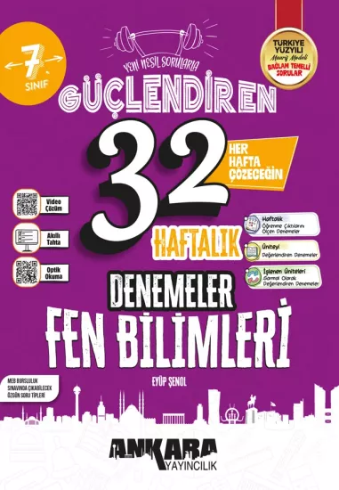 ANKARA  7. SINIF FEN BİLİMLERİ 34 HAFTALIK KAZANIM DENEMELERİ