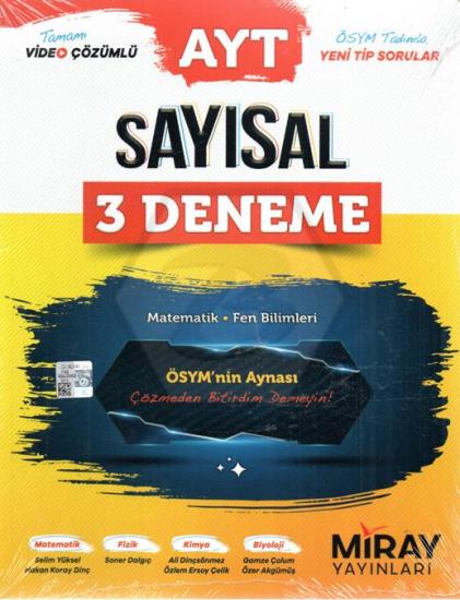 Miray AYT Sayısal 3 Deneme Matematik-Fen Bilimleri