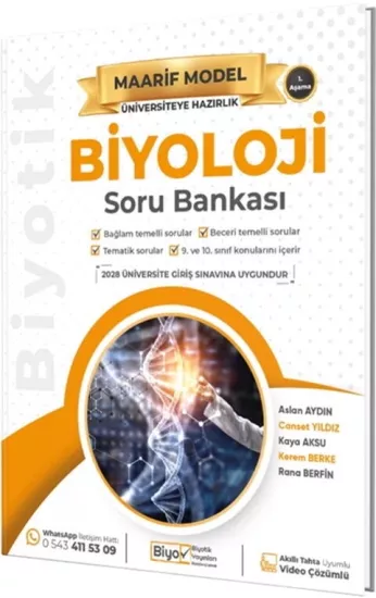 Biyotik Yayınları Üniversiteye Hazırlık Biyoloji Maarif Model Soru Bankası 2026-2027 **YENİ**