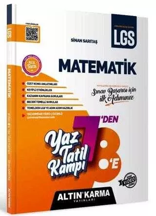 Altın Karma Yayınları - Bayilik Matematik Yaz Tatil Kampı LGS 7-8. Sınıf Hazırlık