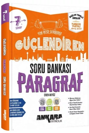 Ankara Yayıncılık 7. Sınıf Paragraf Güçlendiren Soru Bankası 2026-2027 **YENİ**