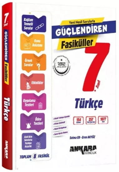 Ankara Yayıncılık 7. Sınıf Türkçe Güçlendiren Fasikül Set 2027