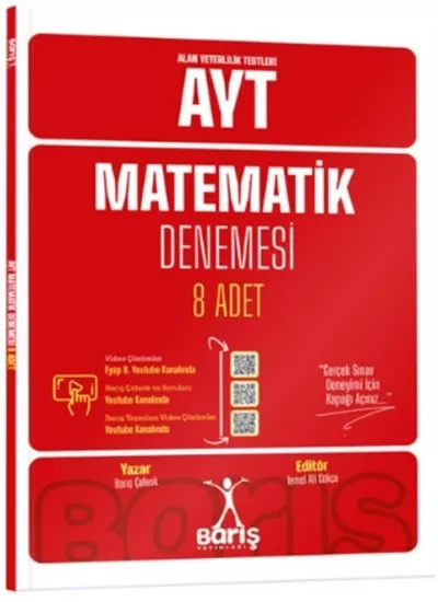 KR AKADEMİ Barış Yayınları AYT Matematik Denemesi 8 Adet