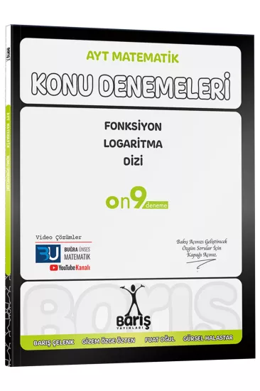 KR AKADEMİ Barış Yayınları AYT Matematik Fonksiyon Logaritma Dizi Konu Denemeleri
