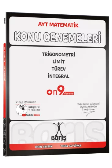 KR AKADEMİ Barış Yayınları AYT Matematik Trigonometri Limit Türev İntegral Konu Denemeleri