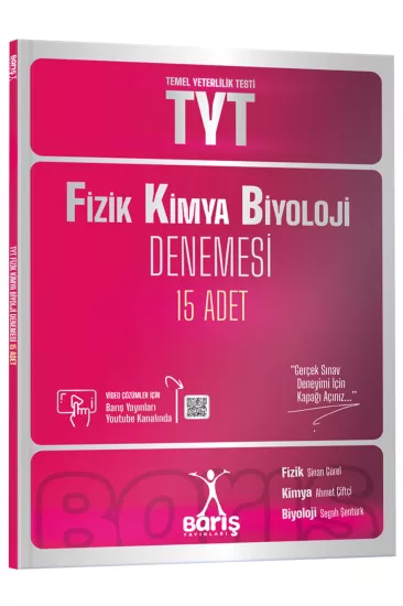 KR AKADEMİ Barış Yayınları TYT Fizik Kimya Biyoloji FKB Denemesi 15 Adet