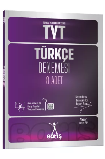 KR AKADEMİ Barış Yayınları TYT Türkçe Denemesi 8 Adet