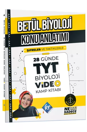 KR AKADEMİ Betül Biyoloji Konu Anlatımı 28 Günde TYT Biyoloji Video Kamp Kitabı