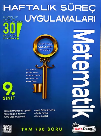 Kafa Dengi 9. Sınıf Matematik Haftalık Süreç Uygulamaları 2025-26 YENİ