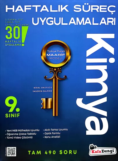 Kafa Dengi 9. Sınıf Kimya Haftalık Süreç Uygulamaları 2025-26 YENİ