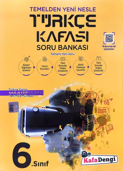 Kafa Dengi 6.Sınıf Türkçe Kafası Soru Bankası 2025-26 YENİ MÜFREDAT