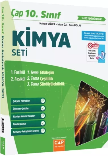 Çap Yayınları 10. Sınıf Kimya Seti 2025-26 YENİ MÜFREDAT
