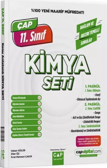 Çap Yayınları 11. Sınıf Kimya Maarif Model Set 2027