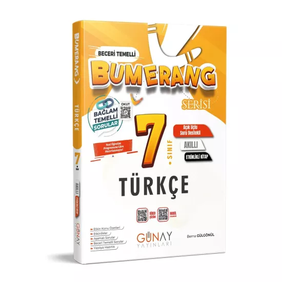 Günay Yayınları 7. Sınıf Bumerang Etkinlikli Türkçe 2026-2027 **YENİ**