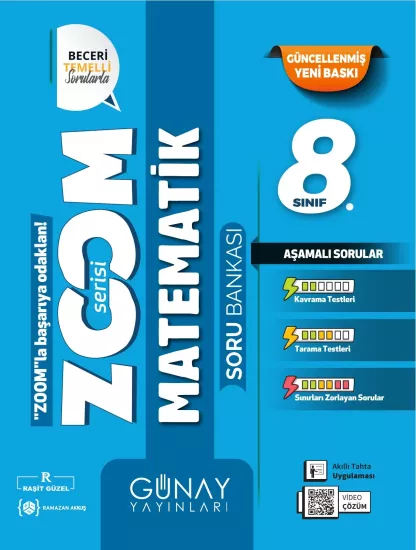 Günay Yayınları 8. Sınıf LGS Matematik Yeni Zoom Serisi Soru Bankası
