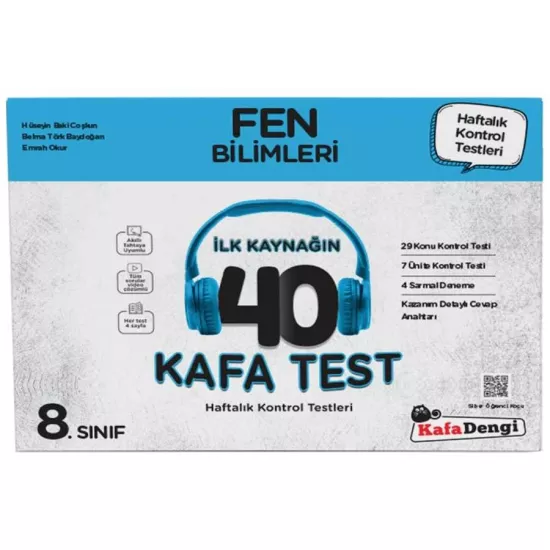 Kafa Dengi 8. Sınıf Fen Bilimleri 40 Kafa Test 2025-26 YENİ