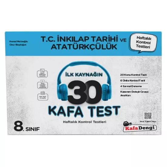 Kafa Dengi 8. Sınıf İnkilap Tarihi 30 Kafa Test 2025-26 YENİ