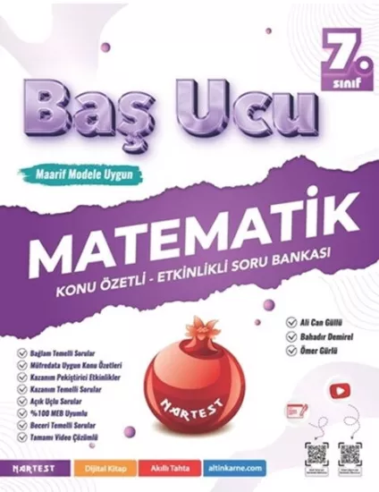 Nartest Yayınları 7. Sınıf Matematik Baş Ucu Kitabı Maarif Modeli **YENİ**