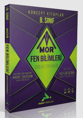 Paraf Yayınları 8. Sınıf LGS Mor Fen Bilimleri Soru Kütüphanesi **YENİ**2025