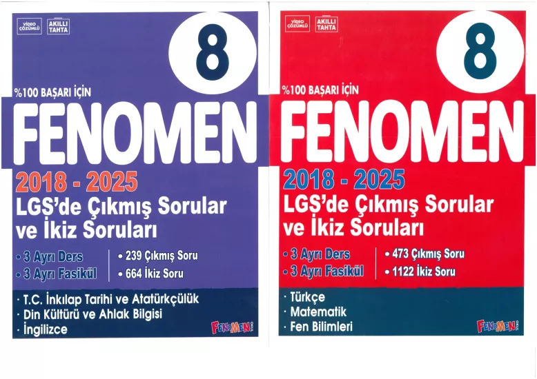 Fenomen 8 Lgs Çıkmış Sorular Ve İkiz Soruları Seti (6 Kitap) (2018-2025) (İadesizdir)