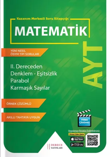 DERECE DRC II. DERECEDEN DENKLEM, EŞİTSİZLİK, PARABOL ,  KARMAŞIK SAYILAR
