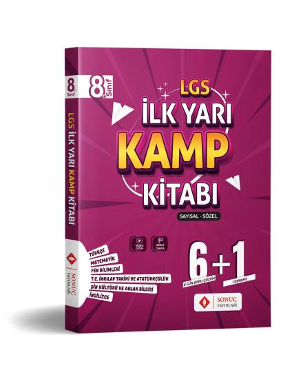 Sonuç Yayınları LGS 8. Sınıf İlk Yarı Kamp Kitabı Sayısal Sözel **YENİ**2025