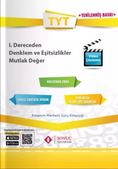 SONUÇ TYT I.DERECE DENKLEM EŞİTSİZLİKLER & MUTLAK DEĞER