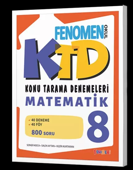 FENOMEN 8.SINIF MATEMATİK KTD KONU TARAMA DENEMELERİ 2025