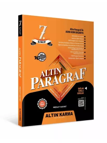 Altın Karma 7. Sınıf Paragraf Yeni Nesil Soru Bankası Bağlam Temelli Sorular ve Maarif Modeline Uygun 2027