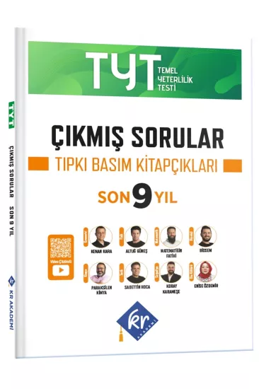 KR Akademi Yayınları 2027 TYT Çıkmış Sorular Son 9 Yıl Tıpkı Basım Kitapçıkları